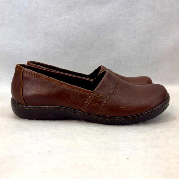 EUC b.o.c. by Born Brown Leather Slip-on Women’s Shoes Howell Loafers size 8.5 - Picture 2 of 9